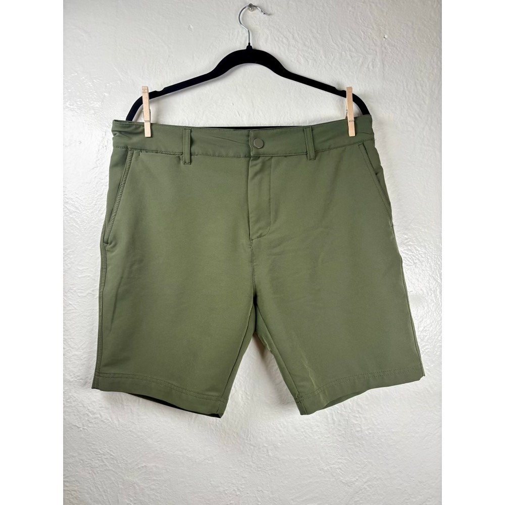 Kyodan Outdoor Mens Sz 34 Performance Shorts Olive Green Stretch Hiking Golf - Picture 1 of 9